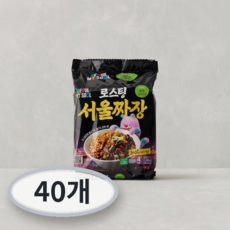 풀무원자연건면 로스팅 서울 짜장 99g, 40개