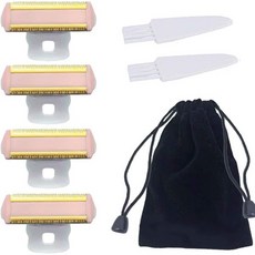 1PCS 면도기 교체 헤드 완벽한 마감 터치 완벽한 바디 충전식 여성 면도기 블레이드면도기 헤드 1PCS 벨벳 백 브러시 2개와 호환됩니다, shaver head 4PCS+Bag + 2 brush