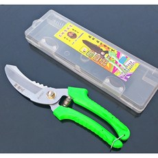 人體工學盒裝彎頭大蒜剪刀 洋蔥蒜頭專用剪, 1個, 精品65錳鋼, 綠色