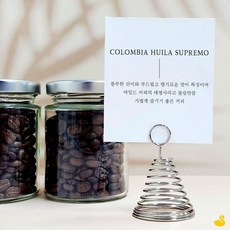 GOS 스프링메모꽂이 메모꽂이스탠드 실버 메모보드스탠드