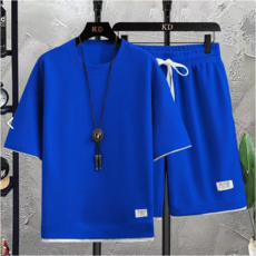 오스틱니 여름 남자 반팔 반바지 세트 와플 오버핏 5부 반팔 반바지 트레이닝 세트 빅사이즈남성의류 츄리닝세트 운동복세트