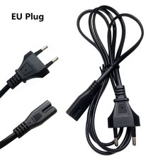 EU 전원 케이블 2핀 IEC320 C7 노트북 충전기용 연장 코드 프린터 라디오 스피커, 1개