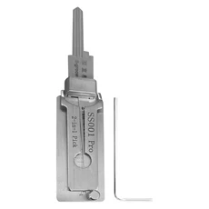 가정용 만능 열쇠 SS001 2-in-1 키 디코더 Master Key 휴대용 도어락 만능 자물쇠 열쇠 따기 여행용 방문 잠금장치 자동차 유지 보수 핸드 측정 도구 O-링 픽업, 1개, 정품SS001