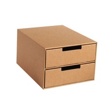 크라프트 2단 종이 서랍 데스크 정리함 수납 박스 종이수납함 수납장