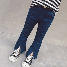 꼬꼬몽 앞트임 나팔진 아동청바지 어린이 여아용 데님
