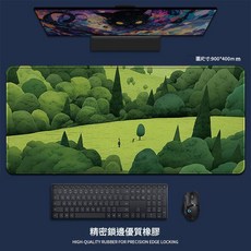 ibooooo 治癒系風景護眼超大滑鼠墊, ZX - 7110 鎖邊300X600X2MM, 1個