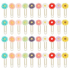 레진 꽃 롱테일 클립 북마크 핸드메이드 데이지 DIY 다이어리 문구 액세서리 창의적인, 골든54