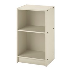 IKEA HAUGA 床邊桌 雙層收納櫃 米色, 1個, GURSKEN 米床邊桌 單件出不併商品