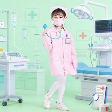 娜娜兔 兒童醫生玩具套裝 聽診器扮演醫療箱, 護士服 120碼, 1個