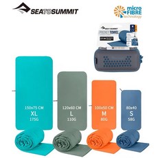 牧羊人倉庫 多款顏色 澳洲 Sea to summit 口袋毛巾 輕量速乾運動毛巾 附隨身盒, 日落橘,XL, 1個