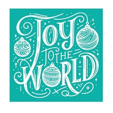 Merry Christmas 순록 얼굴 재사용 가능한 실크 스크린 스텐실 자체 접착 전사 크리스마스 휴일 작은 나무 티셔츠 머그잔 창문 DIY 공예에 페인팅용 21, Joy to World 1개