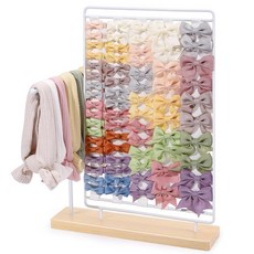 AOFLLU 머리띠 홀더 리본 오거나이저 여아용 헤어 리본 클립 디스플레이 스탠드 아기 액세서리 정리함 보관 아기방 장식 유아 여아 방, AOFLLU 머리띠 홀더 리본 오거나이저, 여아용 헤어