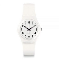 스와치 SWATCH 시계 Gent Biosourced 유니 캐주얼 폴리머 화이트 쿼츠 방수 소프트 120846