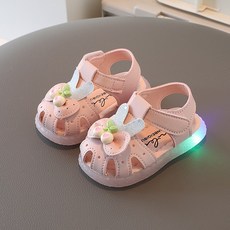 DIU 嬰兒鞋子夏季女寶寶涼鞋0一1-3歲小童防滑軟底學步鞋包頭小公主鞋