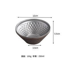 304不鏽鋼復古錘紋碗 12cm, 12CM復古錘紋碗, 1個