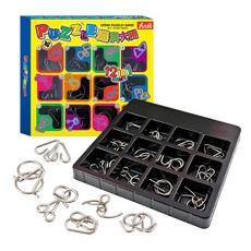 FUNDO樂多 PUZZLE 腦洞大開 6歲 12合1益智環 多難度解謎 腦力訓練遊戲, 1個, PUZZLE腦洞大開