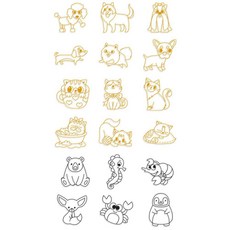 아이들방 꾸미기 글라스데코 18가지 동물세트 바다 7살 얼집 안료 생일 6살, 상세페이지참조, 상세페이지참조