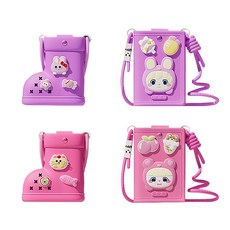 可愛卡通造型手機防水袋 多款可選 防水防塵 輕巧便攜 觸控靈敏, 蜜桃方包, 1個