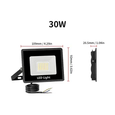 LED 투광등 300W IP67 방수 야외 정원 프로젝터 반사판 스포트라이트 사각 가로등, 백색
