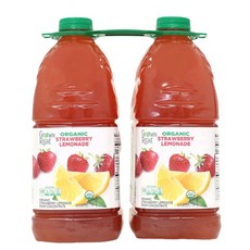 코스트코 직송 Grown Right 유기농 딸기 레몬에이드 대용량, 2.84L, 4개