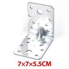 1개 L자형 코너 가구 브래킷 패스너 고정 브레이스 벽면 금속 중량급 앵글 다중 장착, 7x7x5.5cm, 2PCS