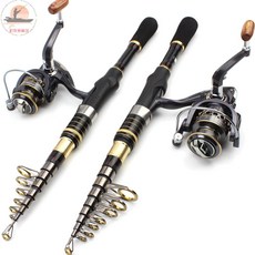 釣魚名人 超短超硬碳素小海竿 紡車輪套裝 船竿 黑魚竿 路亞漁具, 1.8米竿和2000紡車輪