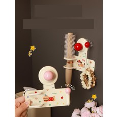 [헤어악세사리 정리] 욕실 흡착식 머리끈걸이 빗 수납 정리대, 1. 흡착식 긴 일자형 강화강