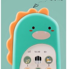 恐龍仿真手機 兒童手機 早教音樂手機 仿真手機玩具, 恐龍振動手機-綠