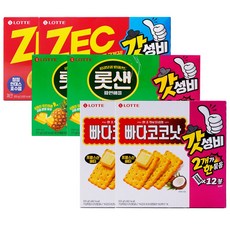 롯데 인기비스켓 300g 3종 6개 (빠다x2 +샌드x2 + 제크x2)