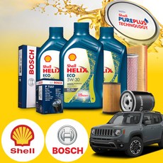 지프 레니게이드 2.0CRD 디젤 쉘 힐릭스 ECO ECT 5W-30 엔진오일세트