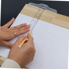 투명 플라스틱 t자 30cm t형 목공 제도용 재단자 수평 수직 측정 t자자 t형자, 1세트
