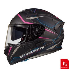 MTHELMETS KRE SV INTREPID 消光黑粉 全罩安全帽, XL