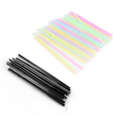 올데이픽 꺾이는 자바라빨대 구부러지는빨대, 블랙50P