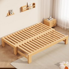 침대프레임 원목 패밀리 평상형 깔판 공기순환 매트리스 받침대, 원목 200x폭100-180cm 서랍형