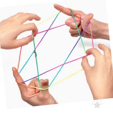 실뜨기 놀이 세트 전통 놀이 교구 손놀림 발달 두뇌 개발 협응력 향상 집중력, 1개