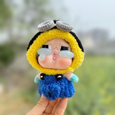 팝마트 크라이베이비 인형옷 미니언즈 친칠라 2피스 세트 수공예 제작, 울보 인형 옷에는 인형이 포함되지 않습니다, 미니언즈 2피스 세트