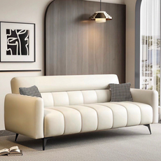 엘티제이 심플 모던 가죽 접이식 2인용 소파침대 고밀도 3인용 소파베드 L014, 아이보리