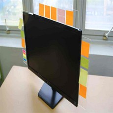 왅자마켓 모니터 메모보드 모니터옆메모보드, 검정