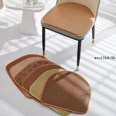 竹片坐墊隔熱 坐墊冰涼夏季夏天屁墊透氣涼墊辦公室久坐涼席竹席椅子墊凳子椅墊, 麥浪,47*48cm馬蹄形