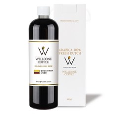 웰던커피 더치커피 콜드브루 1병선물세트 디카페인콜롬비아 500ml, 1세트, 선물세트