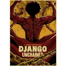 클래식 영화 컬렉션 레트로 포스터 펄프 픽션/장고 언체인드 인쇄 Tarantino 빈티지 홈 룸 아트 벽 장식 그, 04 50