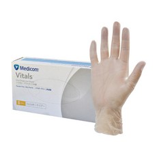 메디컴 비닐장갑 라텍스프리 위생 요리장갑 음식 식품용 수술 안전 다목적사용, M, 100개