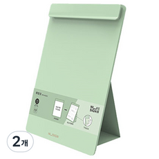 누사인 스탠딩 와이드 클립보드 A4 NS503AS, 그린, 2개