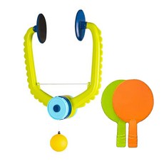 台灣出貨 懸浮乒乓球訓練器 懸掛運動玩具 室內運動家用健身器 手眼協調鍛煉, 2拍6球桌球訓練器-可拆活動夾式, 1套