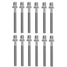AIAS 3.2cm(1 1/8인치) 드럼 텐션 로드 12팩 와셔 포함 | 스네어 및 톰 드럼용 교체 튜닝 나사, 1 1/8 inch