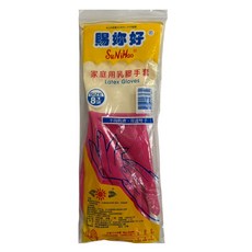 賜您好SuNiHao家庭用乳膠手套/雙色7.5/8/8.5/12雙入 洗碗清潔作業手套, 8.5號, 粉色+米色, 2雙