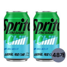 스프라이트 제로 Chill 350ml 24캔 2박스 (총 48개), 48개