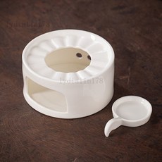 蠟燭新款溫茶爐 台灣出貨 高顔值日式小火爐 加熱保溫底座 傢用輕奢複古暖茶爐, 1個, 白色溫茶爐+蠟燭托(送10個蠟燭)