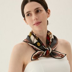 백화점 브랜드 닥스 DAKS 울실크 미니 사각 스카프 FKO038O 678659