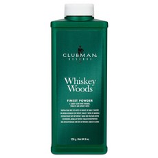 【PINAUD 皮瑙德】CLUBMAN WhiskeyWoods 威士忌森林爽身粉(9oz/255g)【兔雜tuzha】, 1個